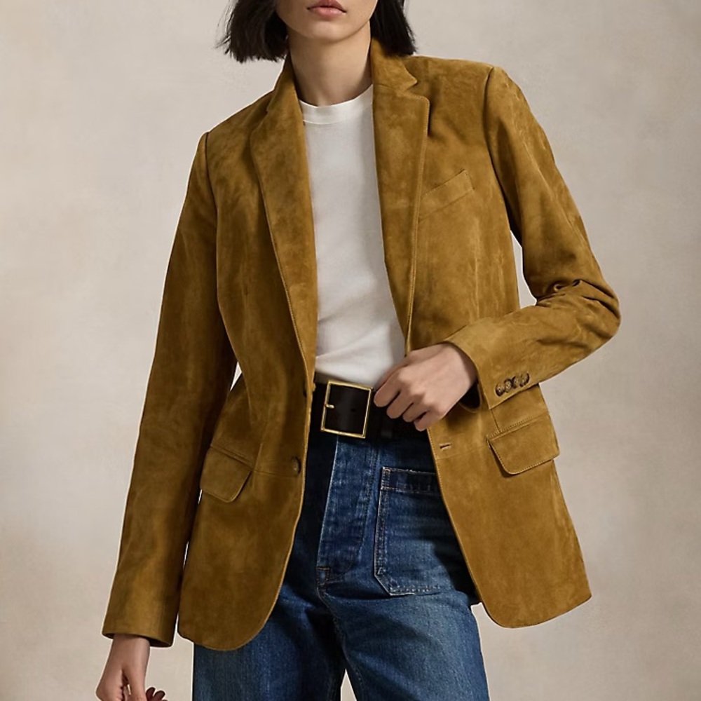 Ralph Lauren Lamb Suede Blazer